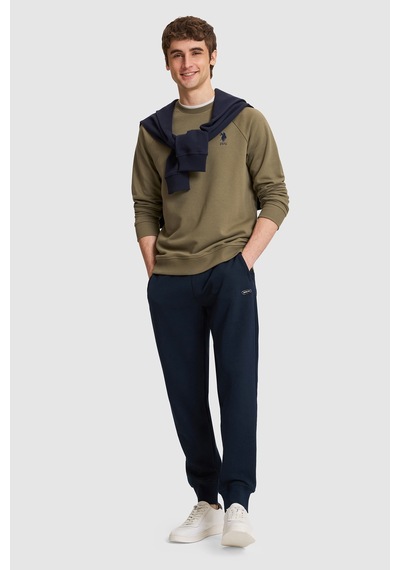 U.S. Polo Assn. Erkek Lacivert Slim Fit Paçası Lastikli Eşofman Altı 50329444-vr033
