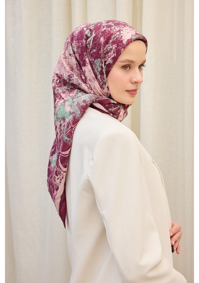 Silk Home Velora Eşarp Art Mürdüm 90x90 Çok Renkli