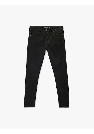 Koton Pamuklu Normal Bel Skinny Fit Jean Pantolon - Michael Jean Siyah 6wam40218nd Siyah