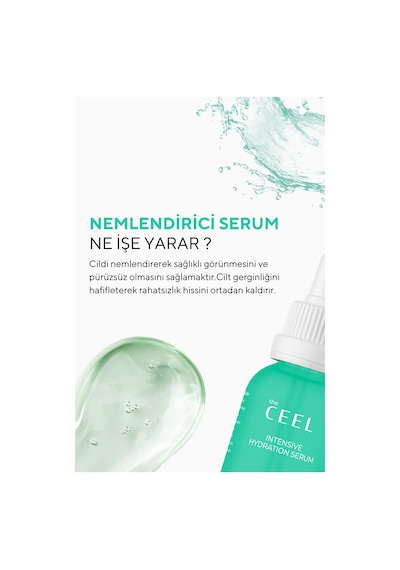 The Ceel Yoğun Nemlendirici Serum Hyaluronic Acid, Sodium PCA & Panthenol (B5) 30 ml