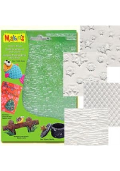 Makin'S Clay Texture Sheets Doku Kalıpları 4Lü Set D