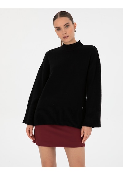 Pierre Cardin Kadın Siyah Kazak /triko 50310958-vr046 Siyah