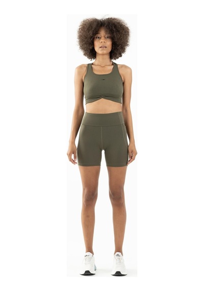 Maraton Active Slimfit Kadın Şort Fitness Haki Şort 22268-haki