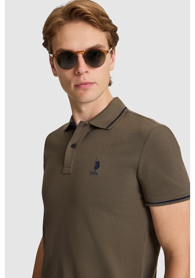U.S. Polo Assn. U.s. Polo Assn. Erkek Koyu Haki Tişört Basic 50326975-vr111
