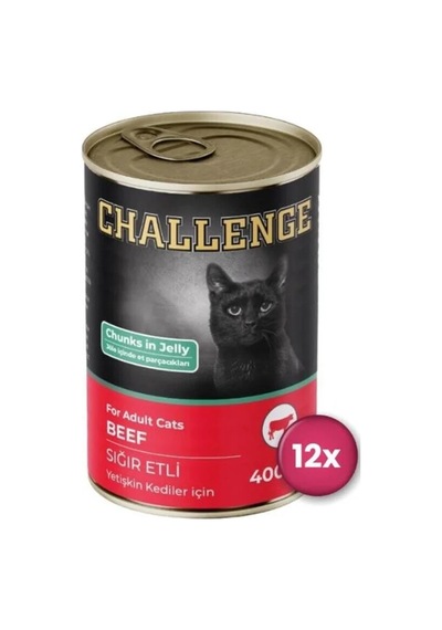Challenge Sığıt Etli Kedi Konsere 400 Gr X 12