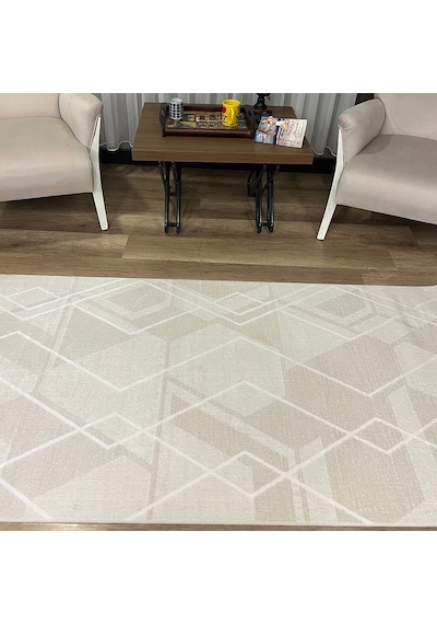Hoom Rugs Aria 1127 Krem Pamuk Tabanlı Modern Halı Krem