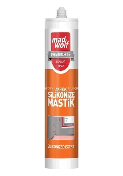 Mad Wolf Silikonize Mastik 550Gr. Beyaz 24 Adet