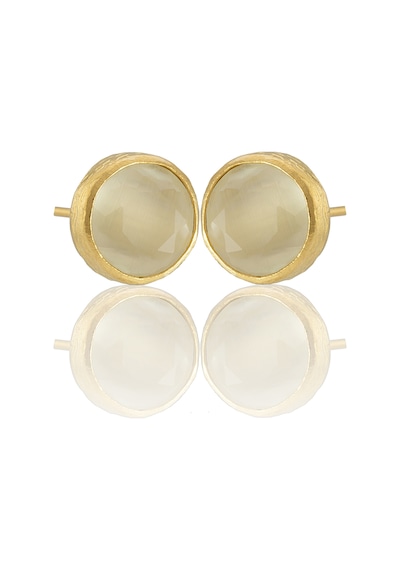 Kadir Jewellery 22 Ayar Altın Kaplama Kadın Minimal Küpe -el İşçiliği Ve Hipoalerjenik Küpe Beyaz 54667801