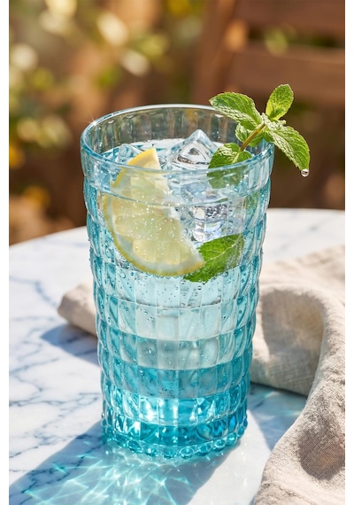 Akrilik Allegra Renkli 6'lı Uzun Bardak & Su Meşrubat Bardağı 750 Ml Büyük Boy & Cam Değildir Çok renkli