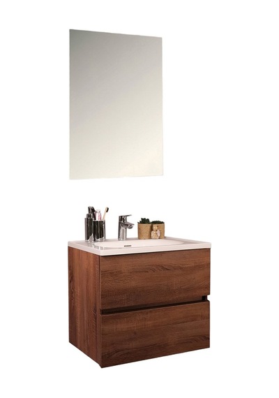 Kobos Simple 60 Cm Çekmeceli Banyo Dolabı Seti Miling Oak Ahşap Kobos Simple 60 Cm Çekmeceli Banyo Dolabı Seti Miling Oak Ahşap