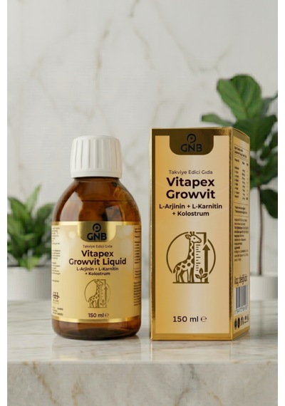 Gnb Vitapex Growvit Liquid L-arjinin Kolostrum L-karnitin 150 Ml Şurup