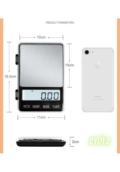 Bydiz Mh-999 Hassas Terazi 1 Kg / 0.01 Gr - Profesyonel Dijital Laboratuvar, Mutfak Ve Takı Terazisi, Epoksi Ve Eczane Diğer
