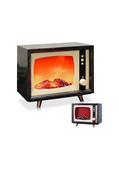 Dekoratif Tv Tasarımlı Ledli Şömine Lamba 18x22cm Aalk2511