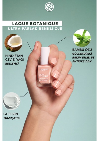Yves Rocher Laque Botanique Ultra Parlak Renkli Oje - 20 İnci Pembesi Tırnak Dostu & Vegan
