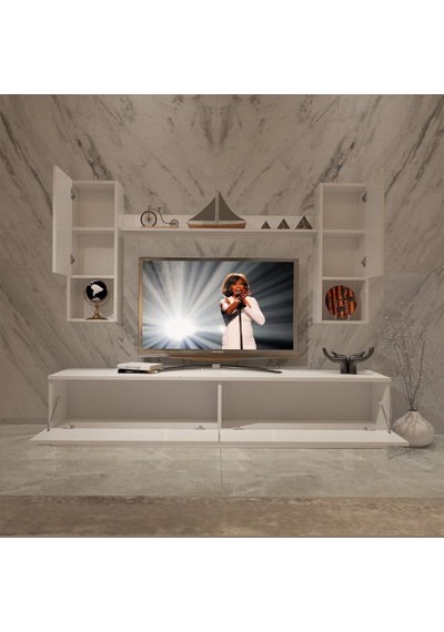 Decoraktiv Eko 5dab Slm Std Tv Ünitesi Tv Sehpası Beyaz