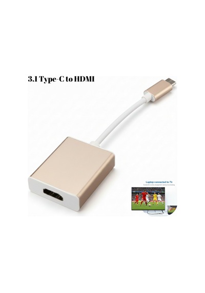 3.1 Type-c To Hdmı Adaptör Dönüştürücü 4k Monitör, Smart Tv, Projeksiyon Uyumlu