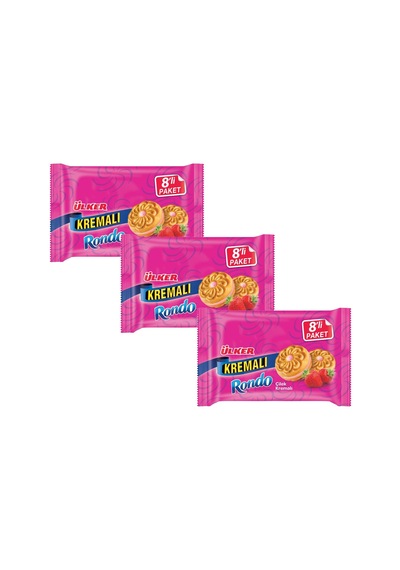 Ülker Kremalı Rondo Çilek 8 Li 488 Gr X 3 Adet