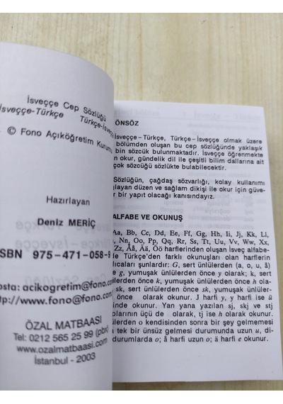 Fono İsveççe Cep Sözlük
