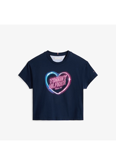 Tommy Hilfiger Heart Graphic Çocuk Lacivert T-shirt Kg0kg08640 Lacivert