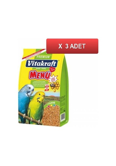 Vitakraft Menü Premium Muhabbet Kuşu Yemi 500 Gr (3 Paket)