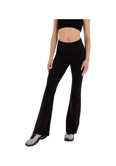 Inguz Roll Up Flare Toparlayıcı Yoga Pantolon Siyah