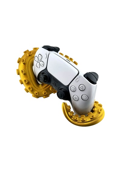 Ps5 Dualsense Gamepad Standı - Altın Ahtapot Tasarımlı 3d Baskı Tutucu