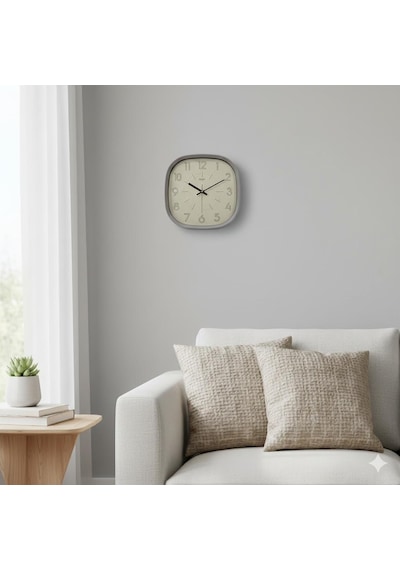 Galaxy Premium Serisi Abs Kasa Duvar Saati Oval 30 Cm Gri Renkli Modern Kadran Çok Renkli