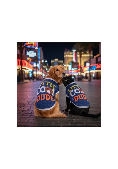 Kedi Ve Köpek İçin Little Cool Dude Polyester Sweat