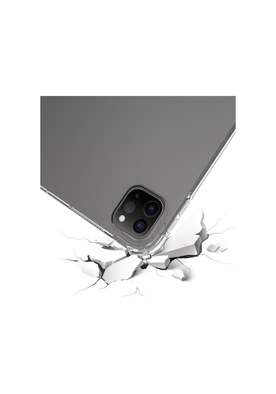 Apple İpad Pro 13 İnç M4 2024 Uyumlu Tablet Şeffaf Köşe Korumalı Silikon + Ekran Koruyucu + Kalem