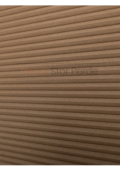 Kahve Honeycomb Plise %100 Isı Ve Işık Geçirmez Katlanır Cam Balkon Perdesi - Salon Perdesi-004 Kahve