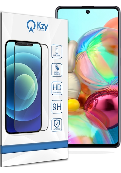 Samsung Galaxy A71 ile Uyumlu Tam Kaplayan Temperli Ekran Koruyucu Cam