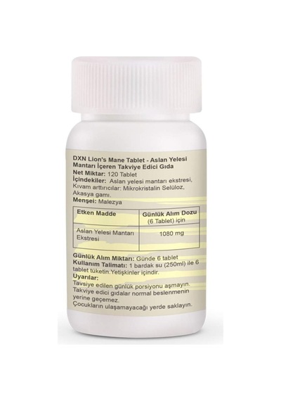 Lıon's Mane Tablet 120's Aslan Yelesi 120 Tablet X 300 Mg