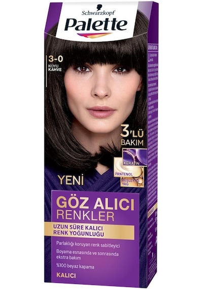 Palette Göz Alıcı Renkler Saç Boyası 3 - 0 Koyu Kahve (463153333)