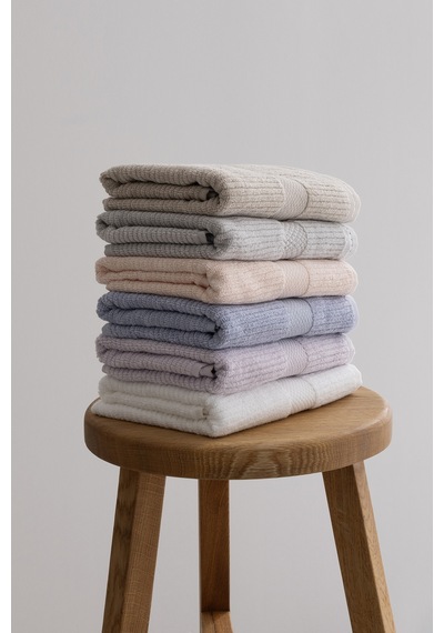 Ivory Somon Fitilli Mikro Fiber %100 Pamuk 2li El Yüz Havlusu Set Somon