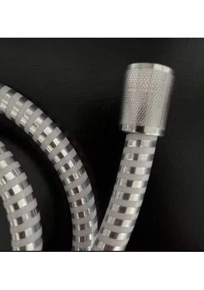 Yüksek Kaliteli Spiral Banyo Duş Hortumu 1,5 Metre Beyaz - Gümüş