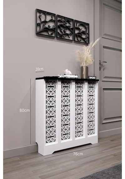 Dekoratif Petek Dolabı Kalorifer Peteği Kapatma Ünitesi Modern Tasarım İç Ölçü 76 Cm Dış Ölçü 80 Cm Petek 76 Beyaz Üstü Siyah D5 Dekoratif Petek Dolabı Kalorifer Peteği Kapatma Ünitesi Modern Tasarım İç Ölçü 76 Cm Dış Ölçü 80 Cm Petek 76 Beyaz Üstü Siyah D5