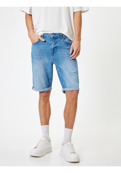Koton Slim Fit Kot Şort Bermuda Katlama Paçalı Düğme Detaylı Orta İndigo 4sam40027ıd İndigo Koton Slim Fit Kot Şort Bermuda Katlama Paçalı Düğme Detaylı Orta İndigo 4sam40027ıd İndigo