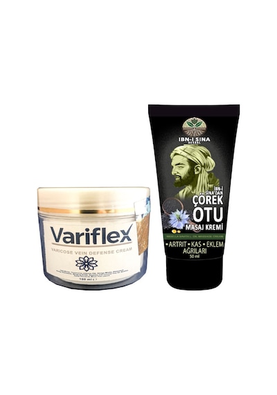 Variflex 100 Ml Bacak Ibn-i Sina Çörek Otu Kremi 50 Ml Sırt Bel Kas Diz Teskin Edici Masaj Kremi
