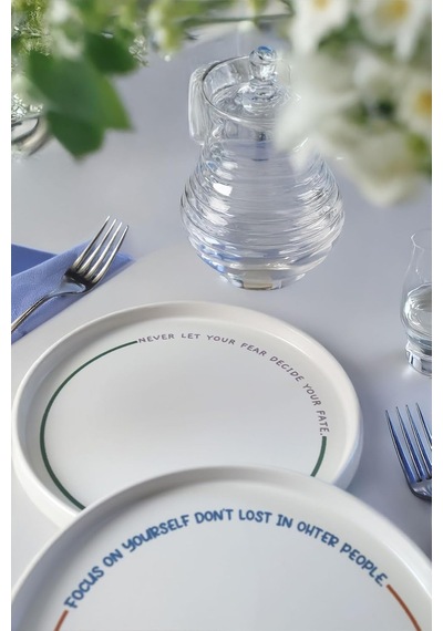 Motto Line Stackable Pasta Tabağı 21 Cm 4 Adet 22645-22731-35-36 Çok Renkli