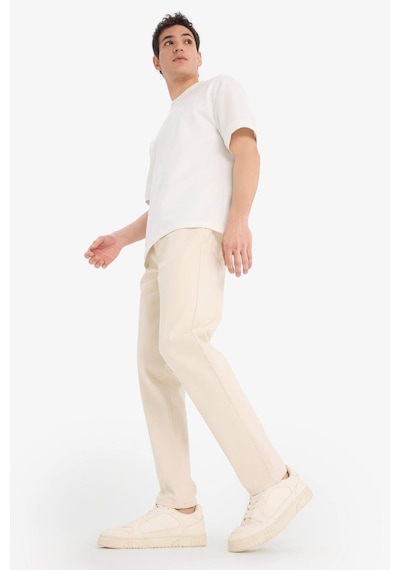 Defacto Slim Tapered Fit Dar Paça Jean Pantolon C9743ax25aubg714 Bej