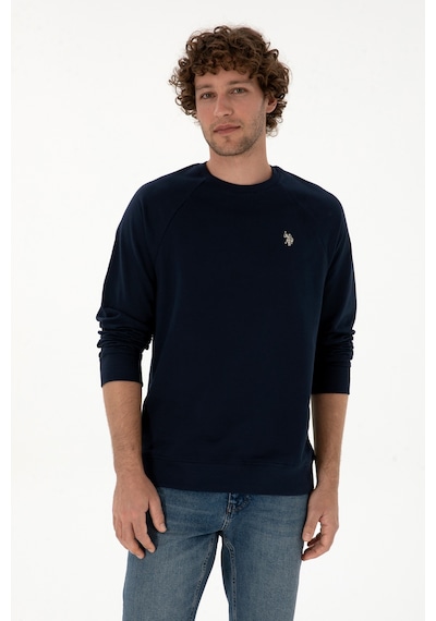 U.S. Polo Assn. Erkek Regular Fit Bisiklet Yaka Lacivert İnce Basic Sweatshirt 50313752-VR033