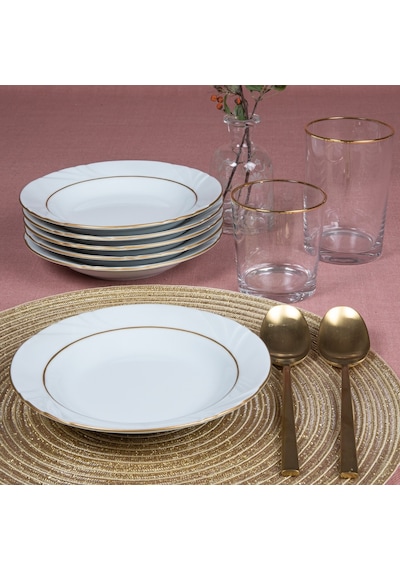 GÜRAL SOPRANO 6 ADET 19 cm ÇUKUR TABAK - GOLD