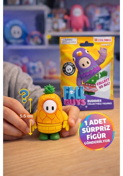 Fall Guys Figür Sürpriz Paket Lisanslı Koleksiyon Oyuncak Rastgele Karakter Çıkıyor - 1 Adet