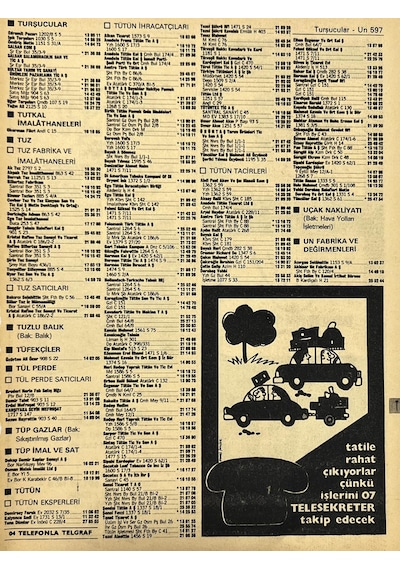 İzmir 1982-1983 Meslek Reklam İlanı Efemera S597