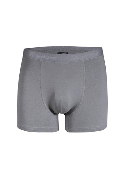 3 Adet Yıldız Erkek Modal Likralı Boxer Short Gri 41 Gri