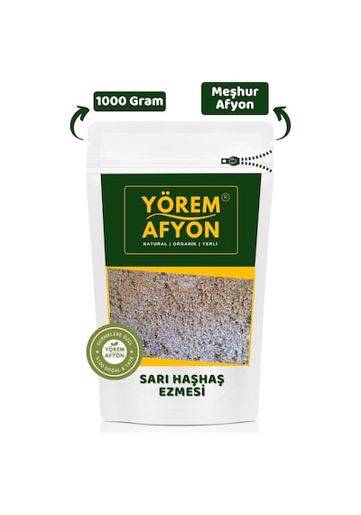 Meşhur Afyon Yöresnden Coğrafi Tescilli Ezilerek Kavrulmuş Sarı Haşhaş Ezmesi Kahvaltılık 1000gr
