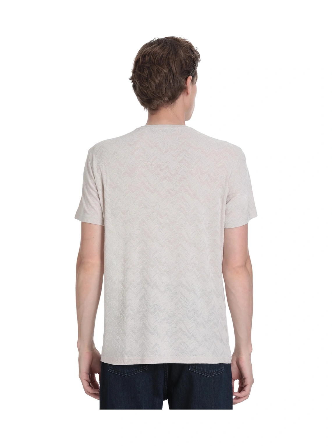 Hatemoğlu Ekru Regular Fit Bisiklet Yaka Tişört 35799 453419