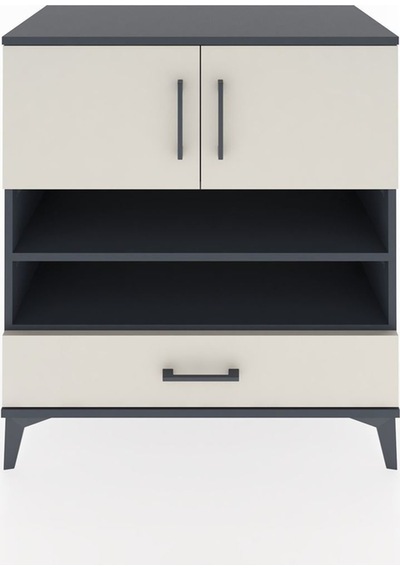 Hyperion Şifonyer 3 Raflı Tek Çekmeceli 2 Kapaklı 88x44x96 Antrasit-aytaşı Antrasit Hyperion Şifonyer 3 Raflı Tek Çekmeceli 2 Kapaklı 88x44x96 Antrasit-aytaşı Antrasit