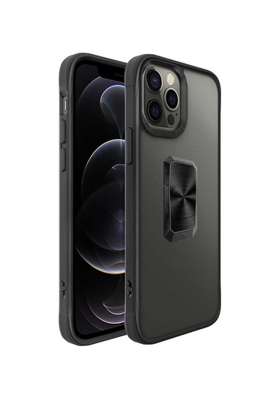 Apple Uyumlu iPhone 12 Pro Max Uyumlu Zore V-bax Kılıf-siyah Siyah -
