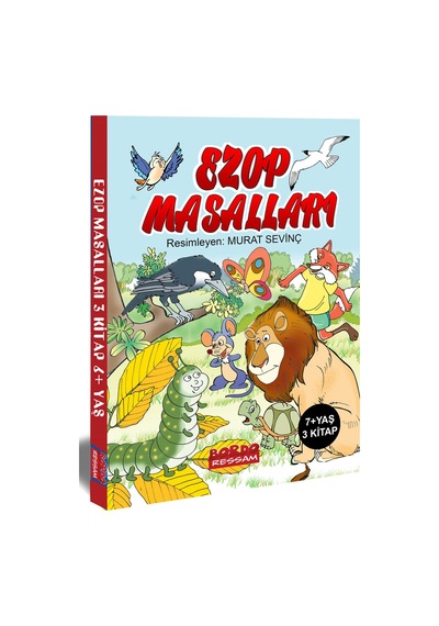 Ezop Masalları 3 Kitap Set 7+yaş Renkli Resimli Okumayı Öğre...
